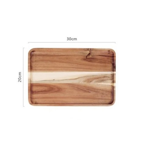 Rectangle wooden tea tray - tea,