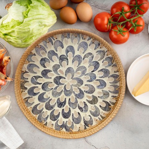 Rattan storage tray bread - rattan,
