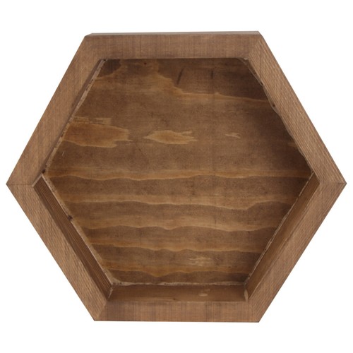1pc wooden hexagonal tray - 1pc,