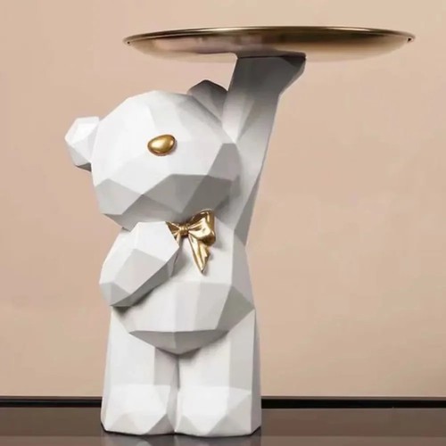 Resin cute bear storage - bear, tray