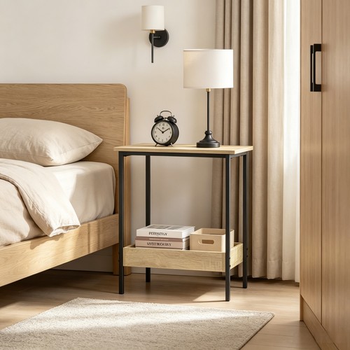 Side end table with - with, raised