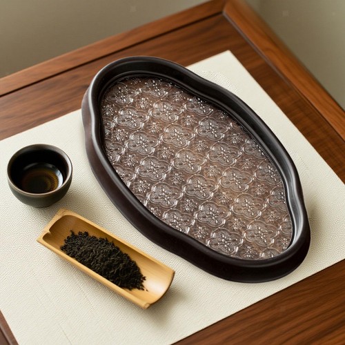 Begonia flower glass tray - begonia,