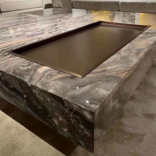 Grey marble effect stone - grey,