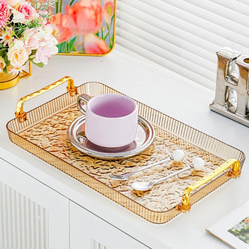 Coffee table tray with handle - tray,