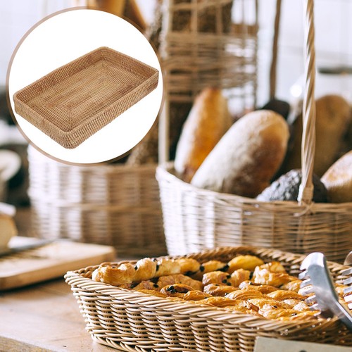 Rectangle rattan storage tray - rectangle,