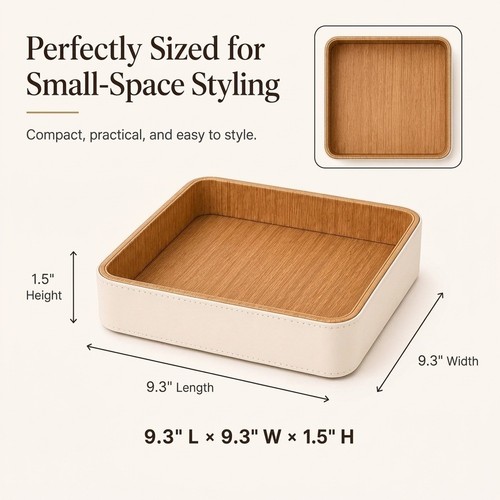 Small leather tray for - small,