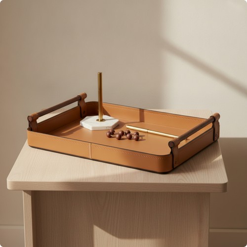 Storage tray with - with, handles