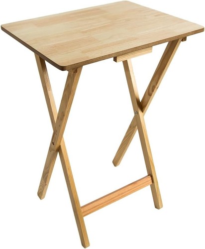 Foldable wooden tray table - wooden, tv