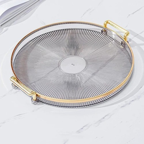 Round acrylic storage tray - storage,