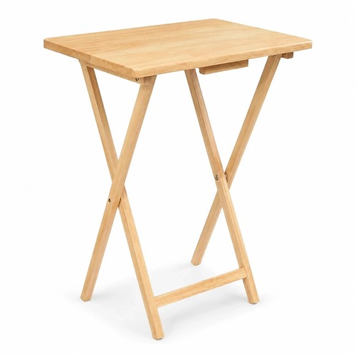Foldable wooden tray table - wooden,
