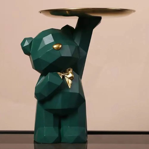 Resin cute bear - resin, tray