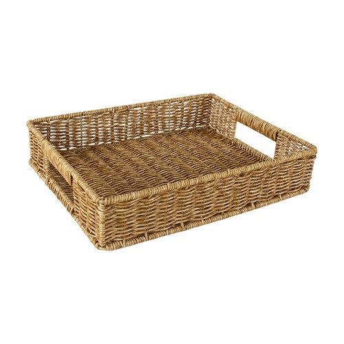 Woven tray slim for - for, shelf